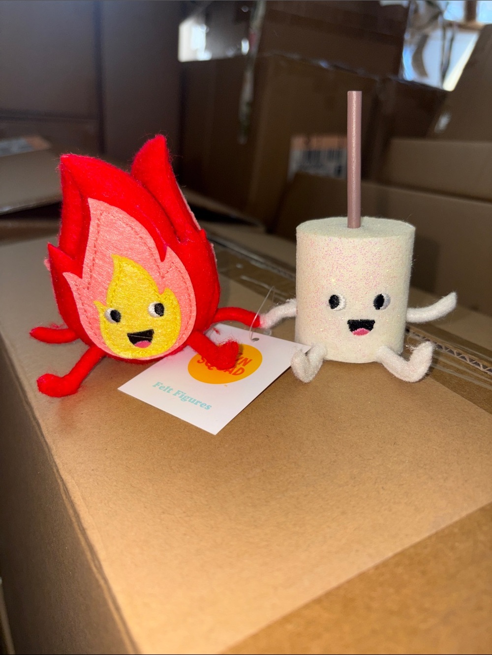 5/$10 Felt Figures - Cute Red & White Characters